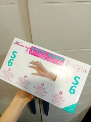 9 Paquetes Guantes Vinilo Naturex S6