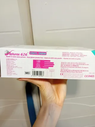 9 Paquetes Guantes Vinilo Naturex S6