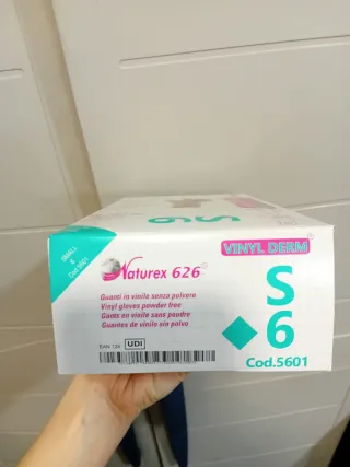9 Paquetes Guantes Vinilo Naturex S6