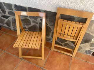 Sillas de madera plegables