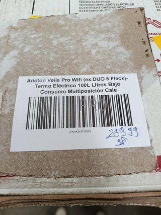 Termo Eléctrico 100L - Velis Pro Wifi - Ariston.