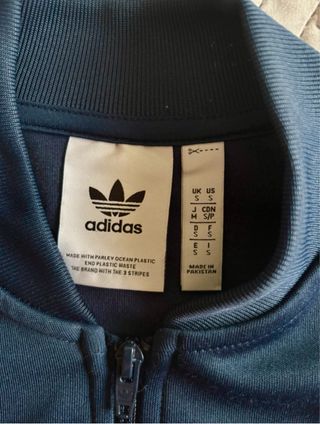 Sudadera Adidas Azul Cremallera