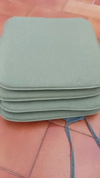 4 Cuscini Verdi per Sedie da Giardino