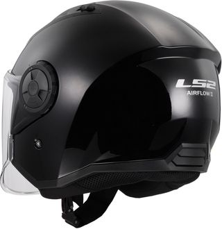 Casco Jet LS2 Air Flow 2 Negro Brillante
