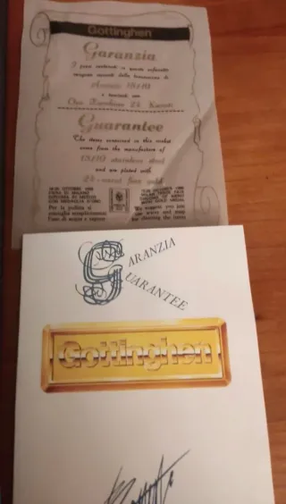 Servizio posate 24 pz acciaio e oro Gottinghen