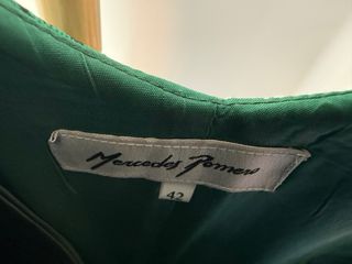 Vestido Mercedes Romero verde largo ieal vesti T42