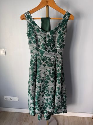 Vestido Mercedes Romero verde largo ieal vesti T42