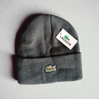 Gorro lana Lacoste gris nuevo