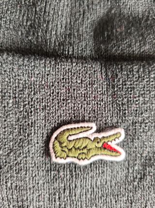 Gorro lana Lacoste gris nuevo