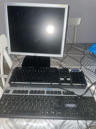 Monitor LG Flatron y 2 Teclados