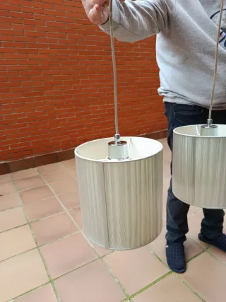 Lámpara Techo 3 Luces regulables en altura.