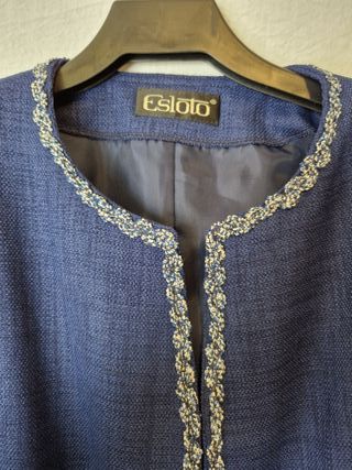 Chaqueta Esloto azul con ribete