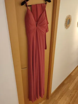 Vestido largo rosa invitada talla M
