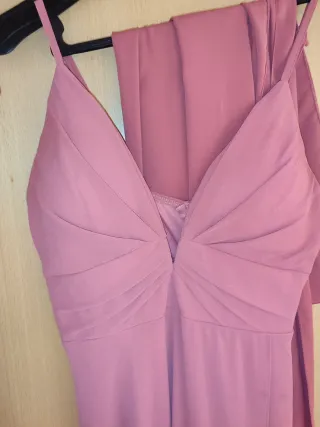 Vestido largo rosa invitada talla M