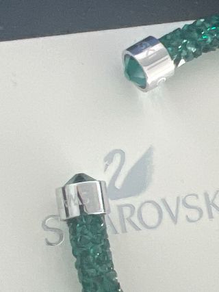 Pulsera Swarovski Verde y Plateada