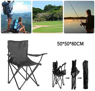 Confezione da 2 sedie da campeggio pieghevoli verdi