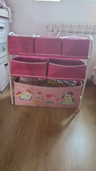 Organizador infantil 3 niveles unicornios
