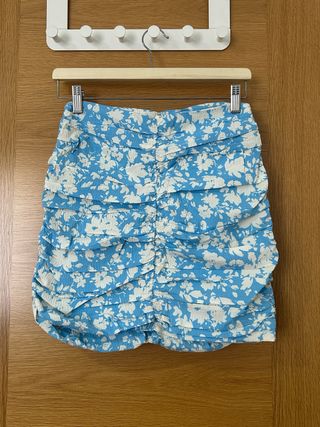 Falda Mango Fruncida Estampada Talla S