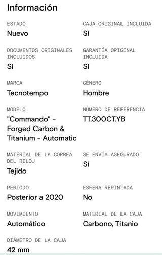 Reloj Tecnotempo Commando Automático