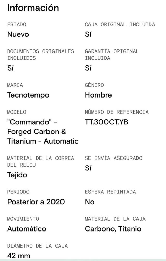 Reloj Tecnotempo Commando Automático