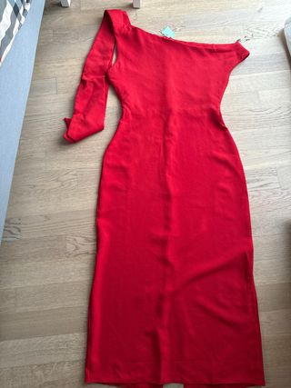 Abito rosso monospalla