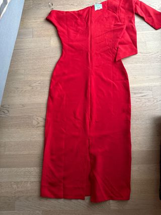 Abito rosso monospalla