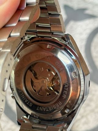 Reloj Gucamel Automático Maquinaria Transparente