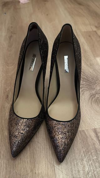 Zapatos Guess Tacón Brillantes Talla 38