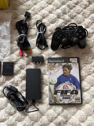 PlayStation 2 Slim Scatola + Accessori + Gioco