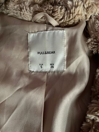 Abrigo pelo Pull&Bear marrón Talla S