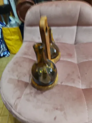 Juego dispensador aceite y vinagre antiguo