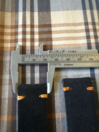 Correa de reloj de gamuza azul marino