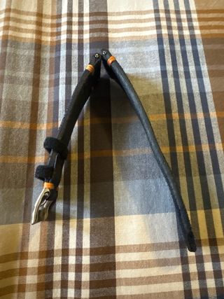 Correa de reloj de gamuza azul marino