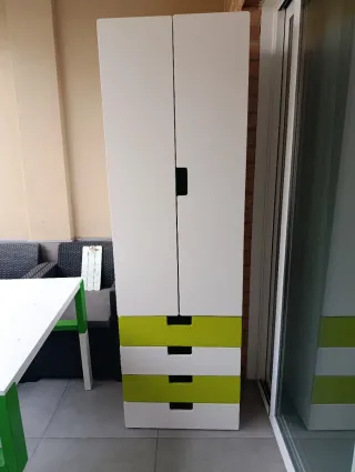 2 Armarios Infantiles Ikea Blanco y Verde