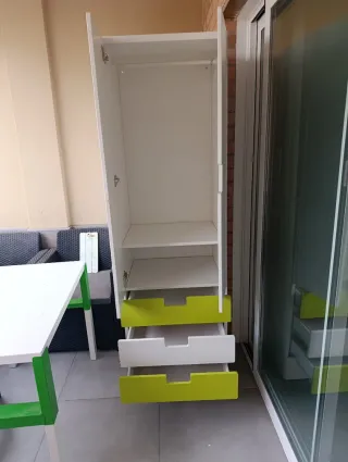 2 Armarios Infantiles Ikea Blanco y Verde