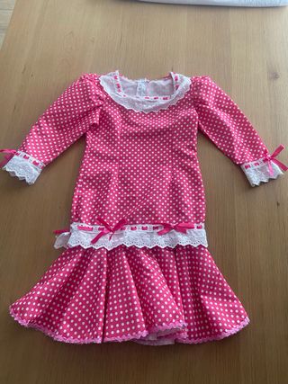 Vestido Chulapa Niña 3-4 Años Lunares