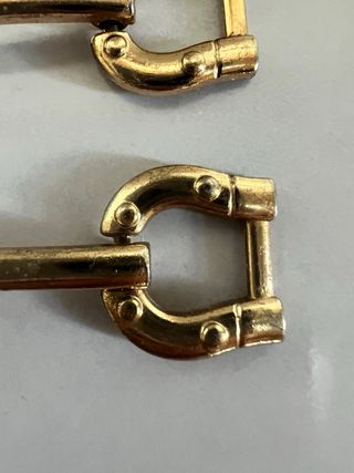 Set 2 fibbie metallo dorato