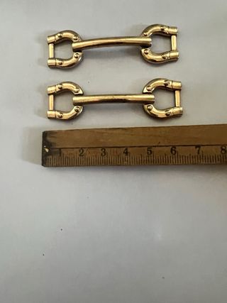 Set 2 fibbie metallo dorato