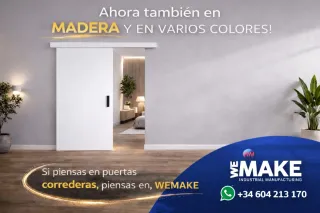 Puerta corredera de madera