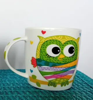 Set 2 Tazas Búhos Cerámica