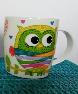 Set 2 Tazas Búhos Cerámica