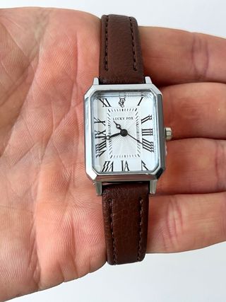 Orologio Stile Vintage argento e marrone Nuovo