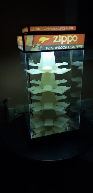 Espositore Zippo Vintage Rotante Luminoso