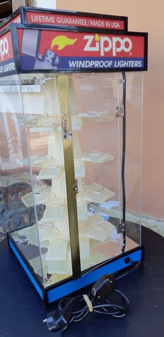 Espositore Zippo Vintage Rotante Luminoso