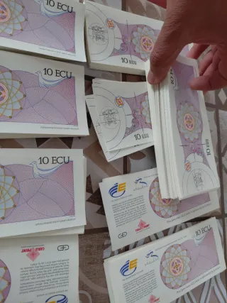 Colección 10 ECU Billetes Especímenes