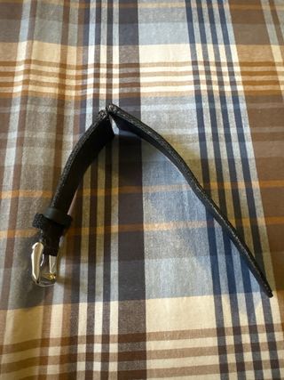 Correa de reloj negra tela y polipiel