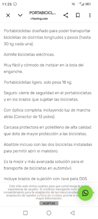 Portabicis 2bicis,Admite 60kg plegable apto E-bike