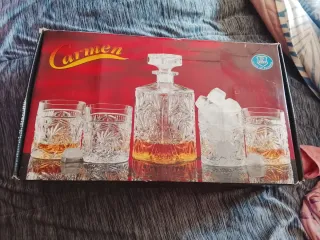 Juego Jarra y Vasos Carmen Bohemia Cristal