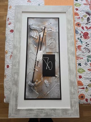 Cuadros modernos plata y negro