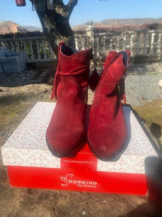 Botines Fluchos Rojo Talla 39
